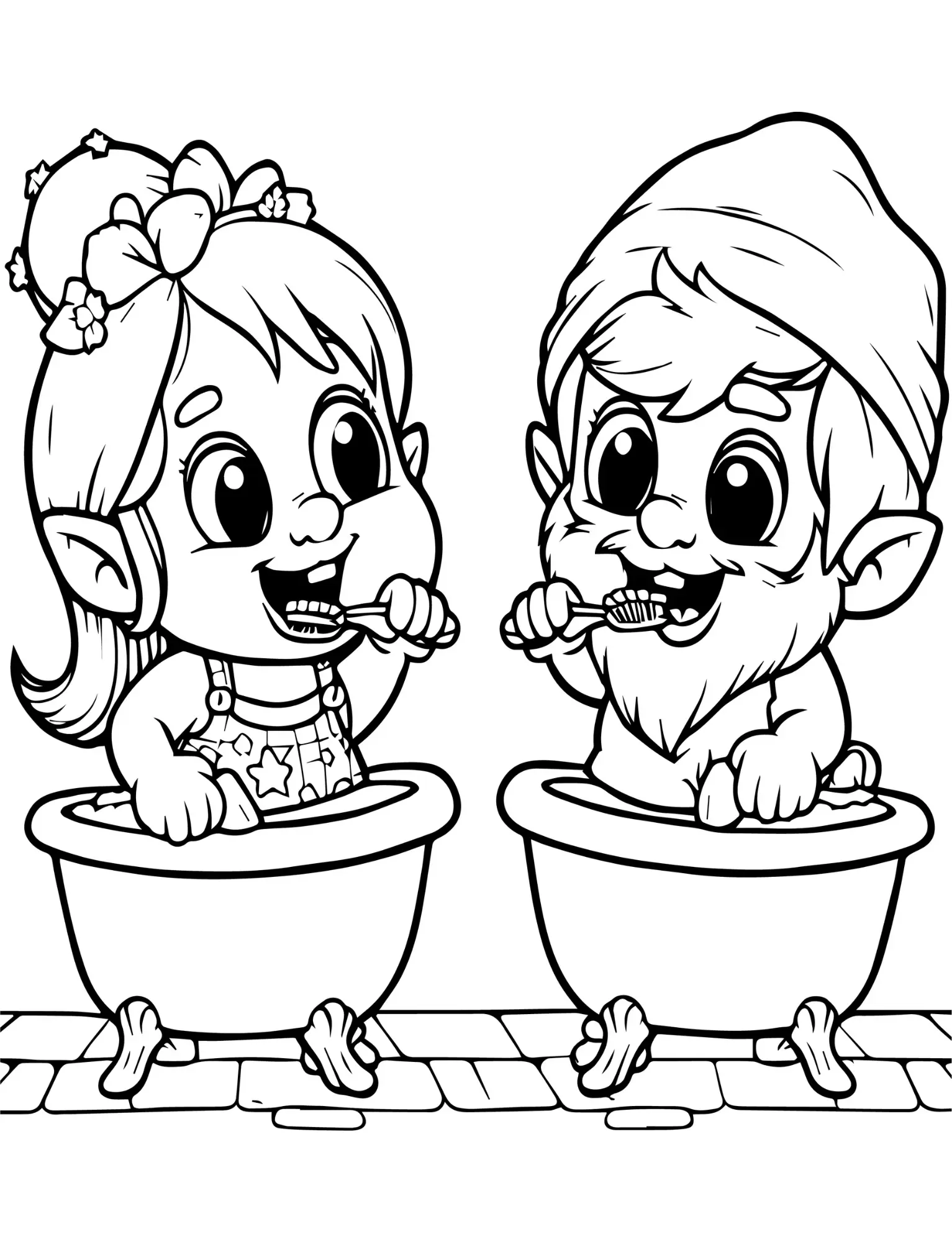 Familia disfrutando del libro de gnomos