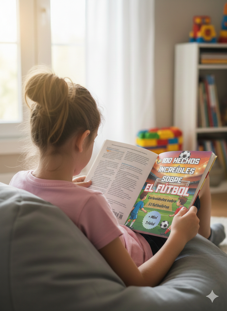 Niña abriendo el libro