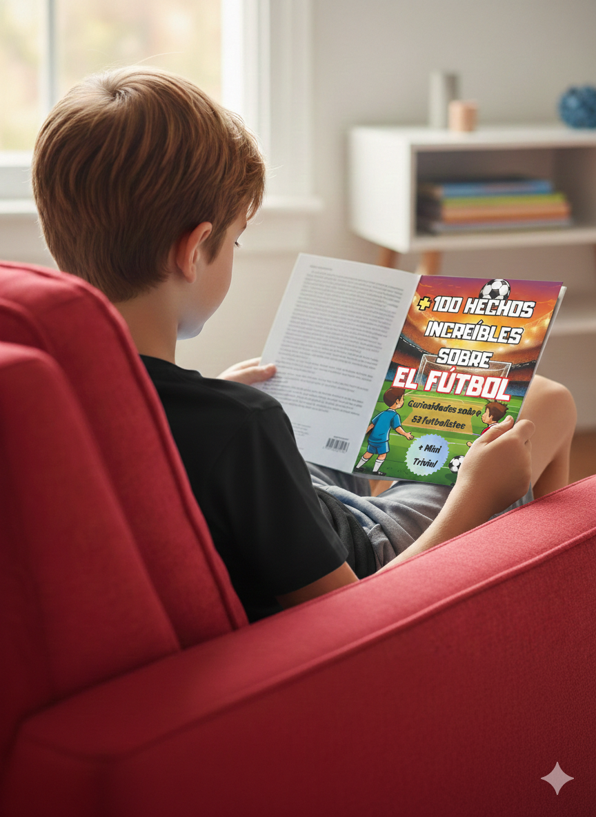 Chico leyendo fútbol