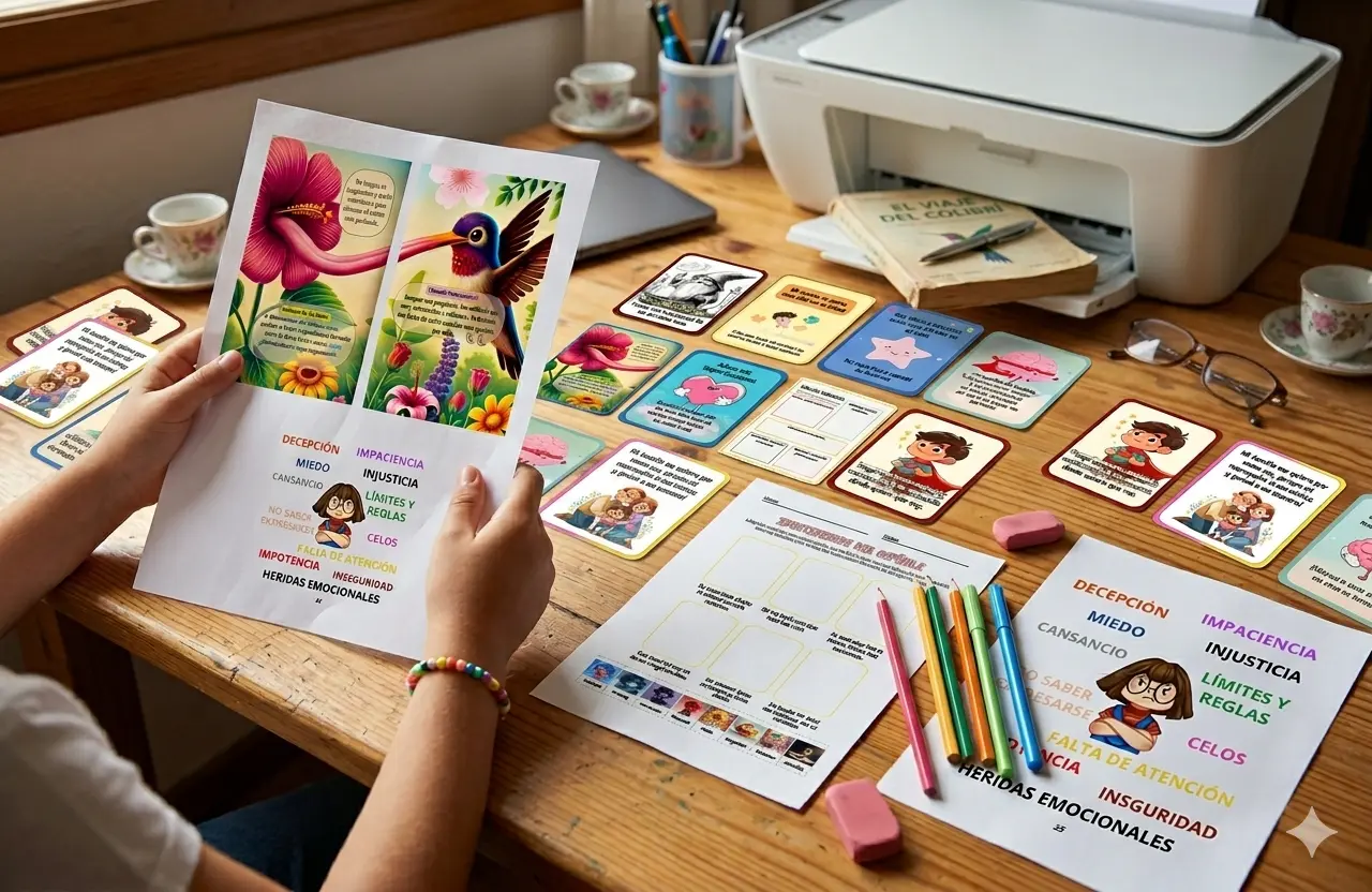 tarjetas y actividades para el control de las emociones