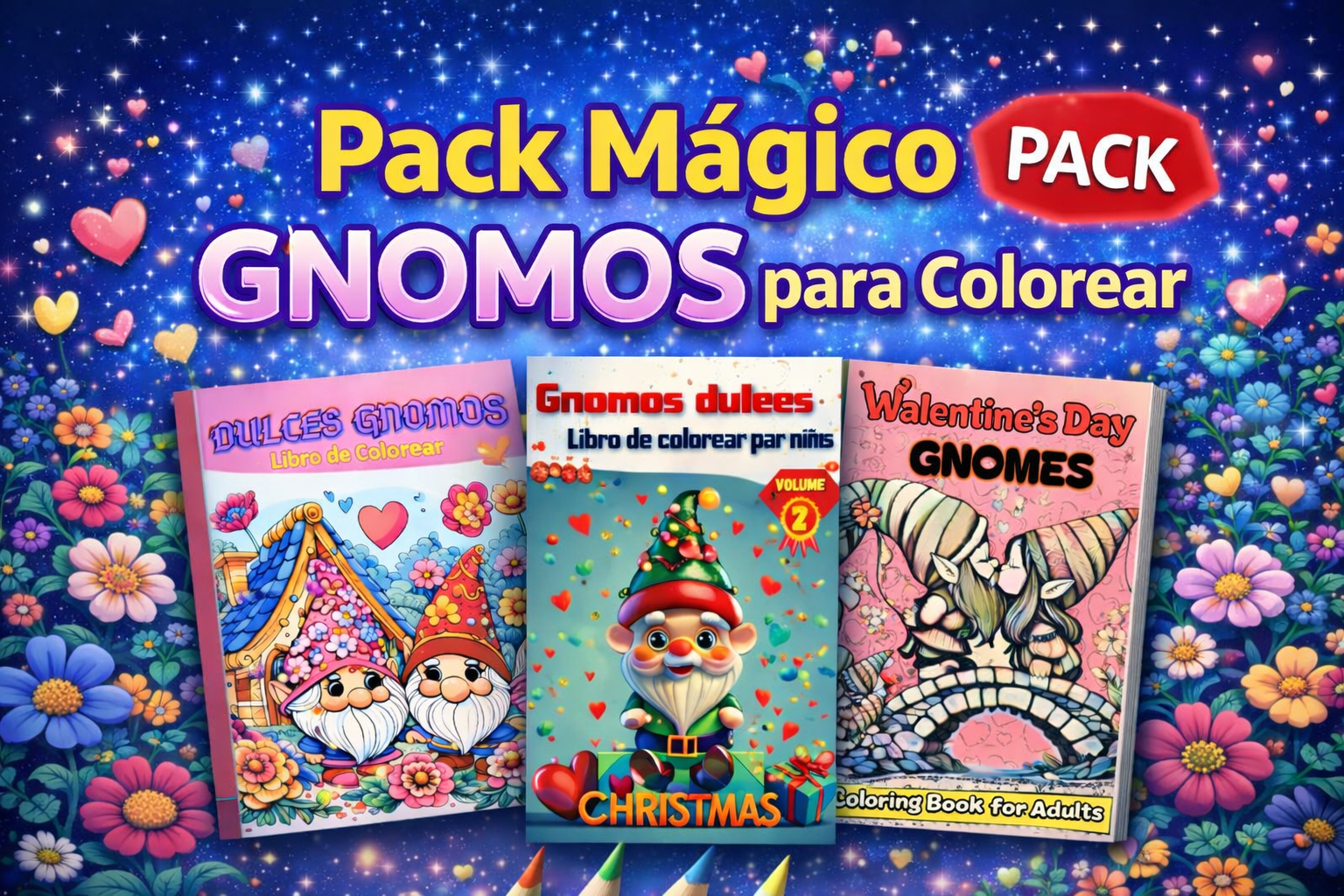 Pack Mágico de Gnomos para Colorear