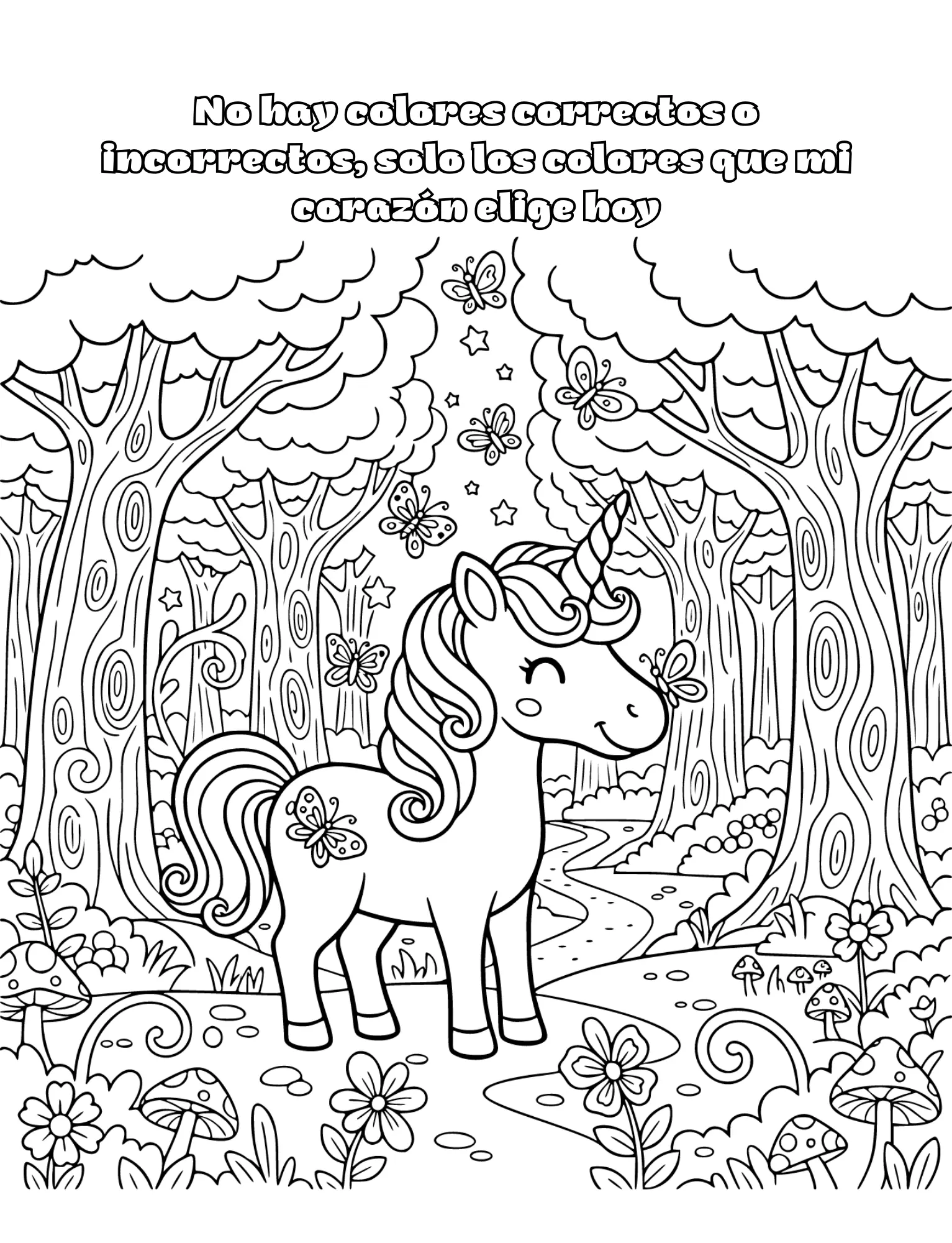 unicornios en el bosque